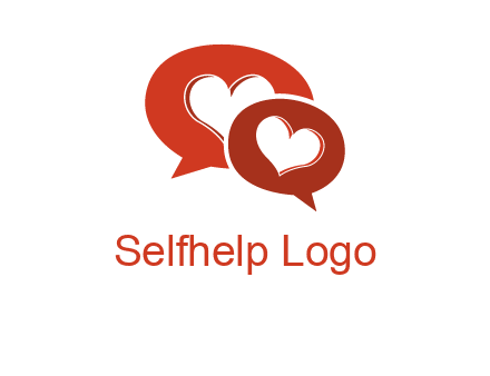 dating agency logo bearing hearts on chat bubbles