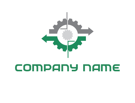 gear inside cog with arrows logo