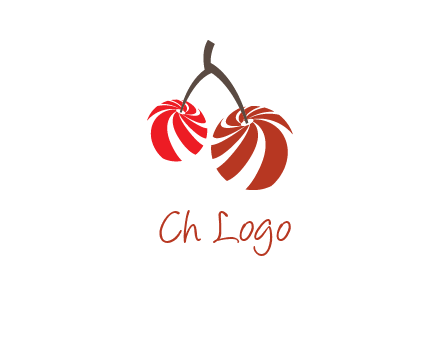 striped cherries logo