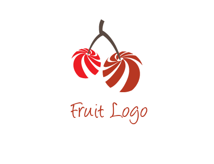 striped cherries logo