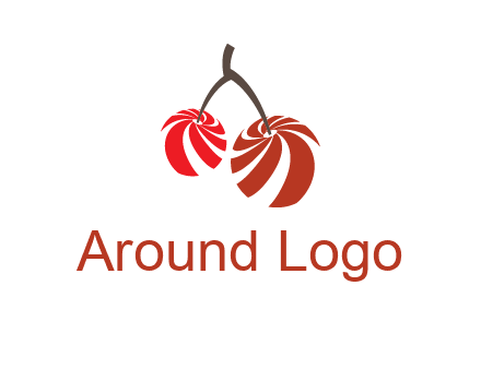 striped cherries logo