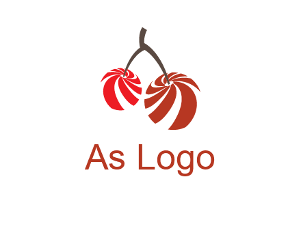 striped cherries logo