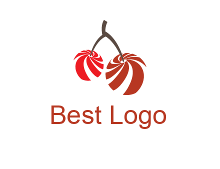 striped cherries logo