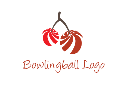 striped cherries logo