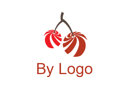striped cherries logo