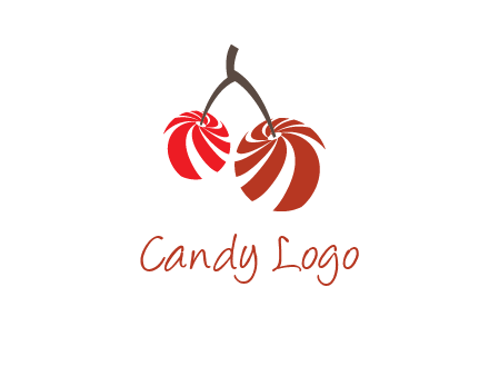 striped cherries logo