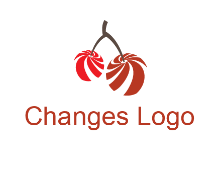 striped cherries logo