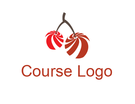 striped cherries logo