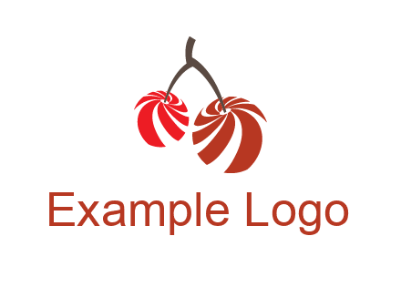 striped cherries logo