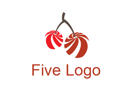 striped cherries logo