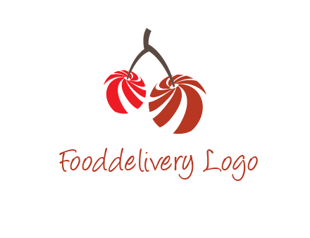striped cherries logo