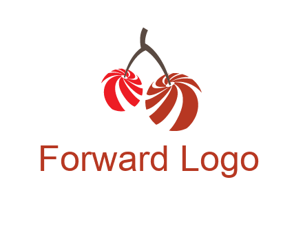 striped cherries logo