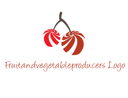 striped cherries logo