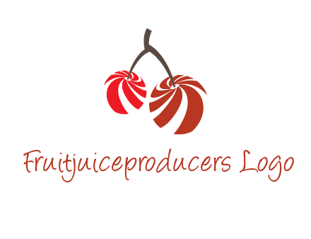 striped cherries logo