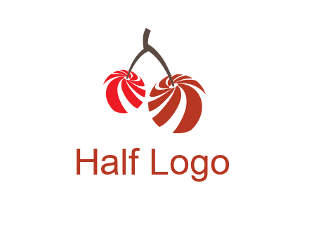 striped cherries logo