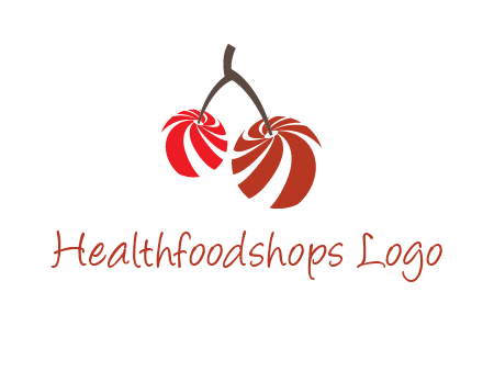 striped cherries logo