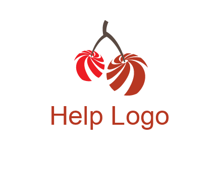 striped cherries logo
