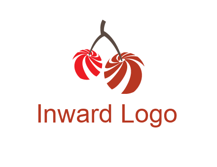 striped cherries logo