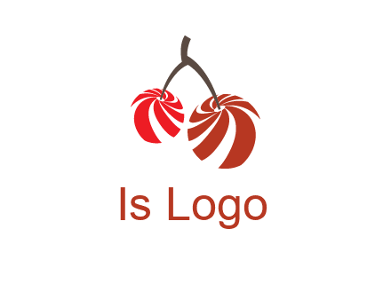 striped cherries logo