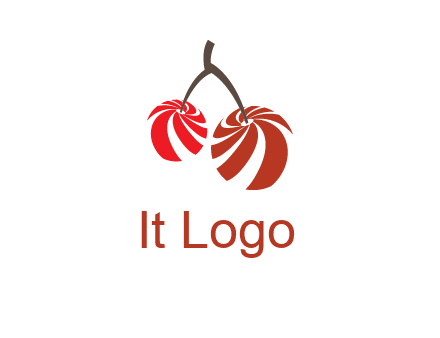 striped cherries logo