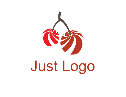 striped cherries logo