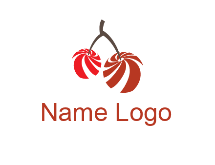 striped cherries logo