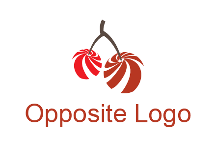 striped cherries logo