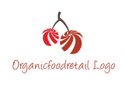 striped cherries logo