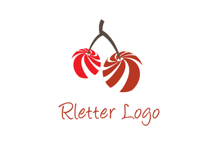 striped cherries logo