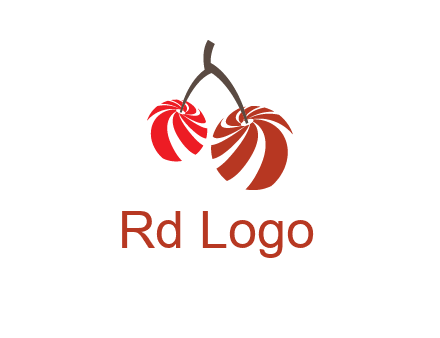 striped cherries logo