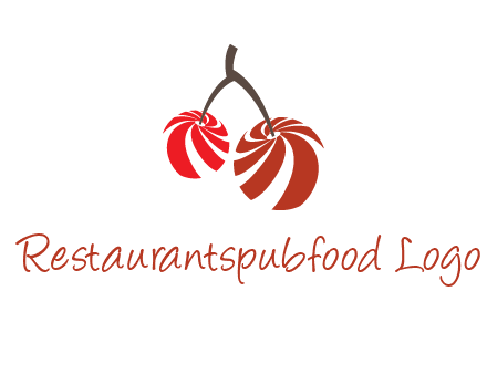 striped cherries logo