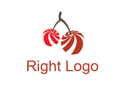 striped cherries logo