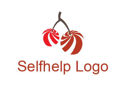 striped cherries logo
