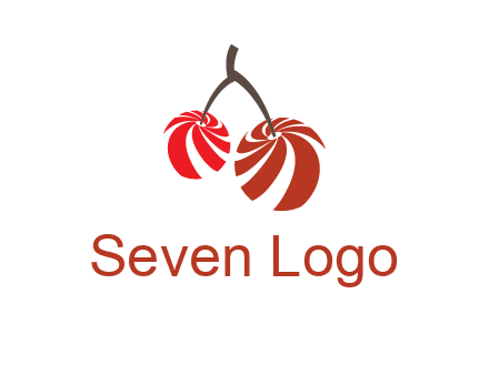 striped cherries logo