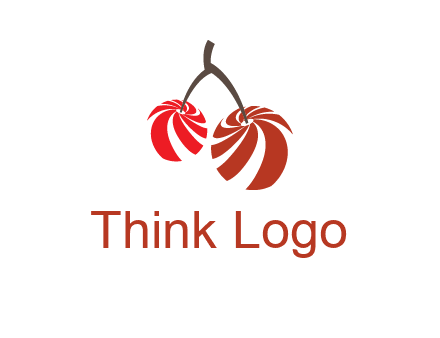 striped cherries logo