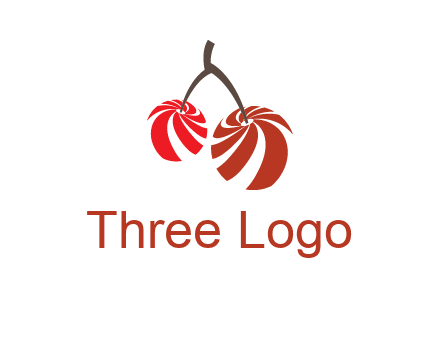 striped cherries logo