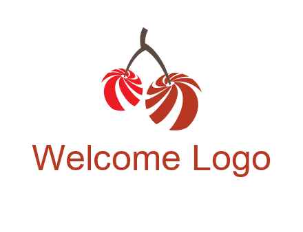 striped cherries logo