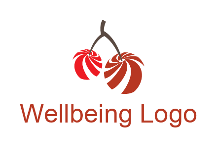 striped cherries logo