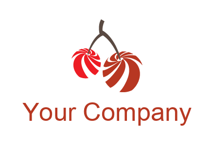 striped cherries logo