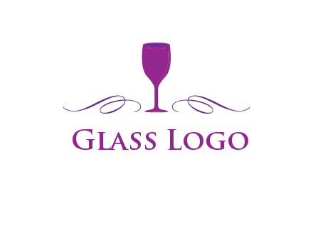 goblet with ribbons logo