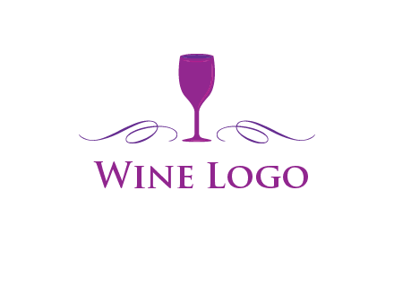 goblet with ribbons logo