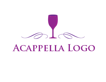 goblet with ribbons logo