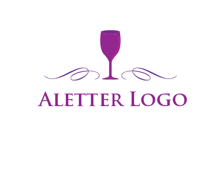 goblet with ribbons logo