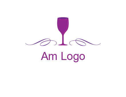 goblet with ribbons logo