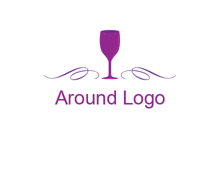 goblet with ribbons logo