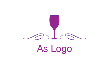 goblet with ribbons logo