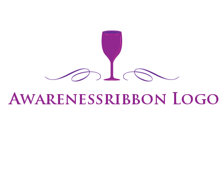 goblet with ribbons logo