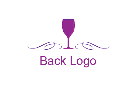 goblet with ribbons logo