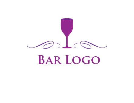 goblet with ribbons logo