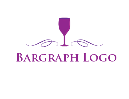 goblet with ribbons logo